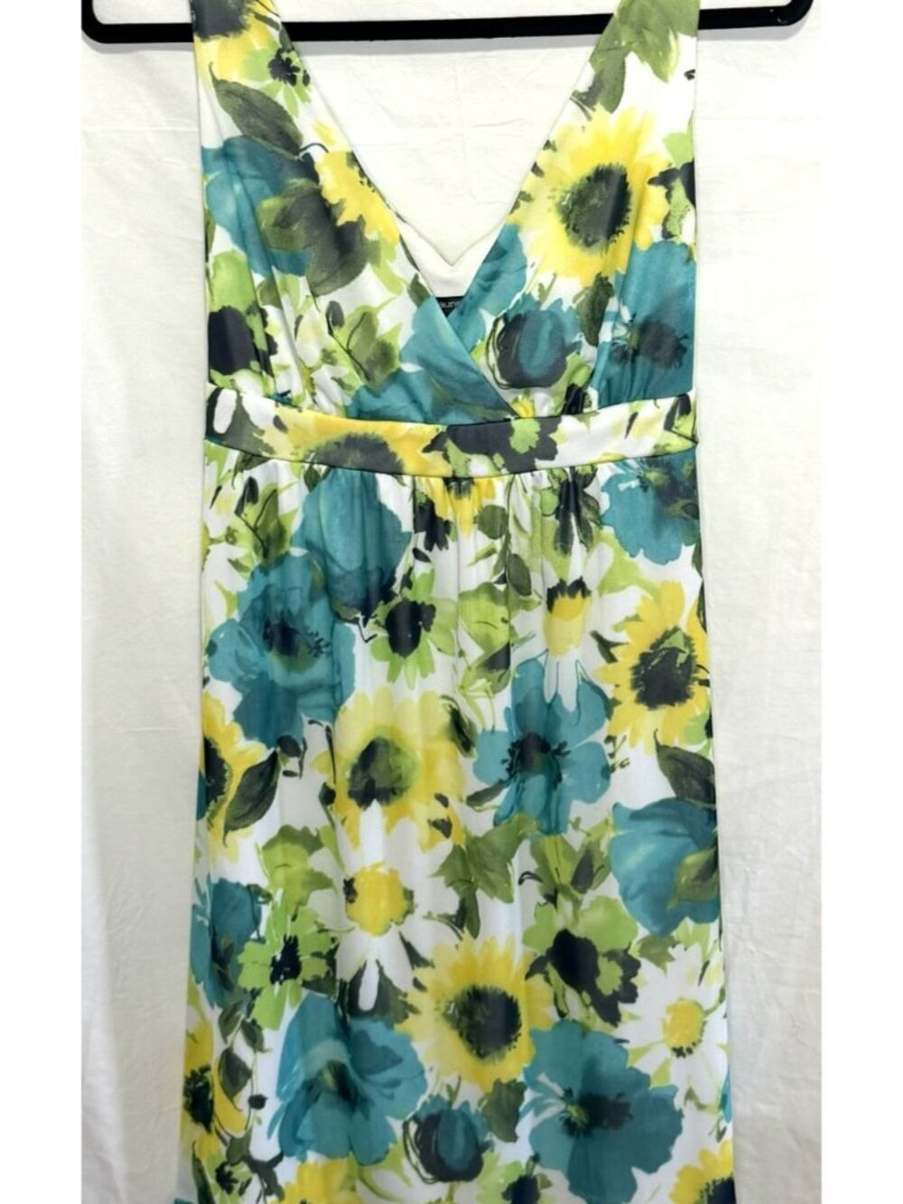 Maurice's Sun Dress Mini Sleeveless V-Neck Elastic Waist Lined Floral Size Large